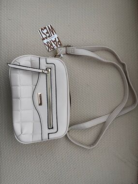 Cream Quilted Crossbody Bag